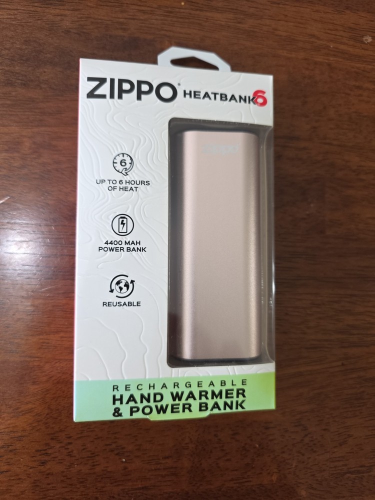 Zippo 40637, Rose Pink HeatBank 6 Rechargeable Hand Warmer, USB Compatible