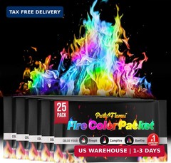 Magic Campfire Fire Color Changing Packets for Fire Pit (25 Pack) Outdoor Firepl