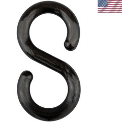 S-Hook, 2-Inch, Black, Pack of 25 50303-25