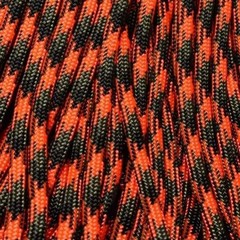 550 Paracord Orange Blaze Camo Made in the USA Nylon/Nylon (100 ft)