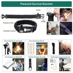 Emergency Survival Prepper Kit First Aid Bug out Military 204 Pieces Set -US