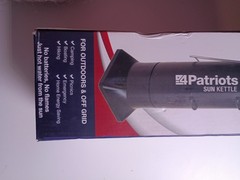 4 Patriots Sun Kettle Solar Water Heater Boil Water with Sun Power New In Box