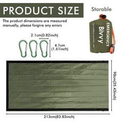 3 Pack Emergency Sleeping Bag Emergency Survival Sleeping Bag with Signal Whistle, What…