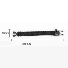 No Flint Survival Paracord Bracelet Tactical Whistle Emergency Rescue Wristband