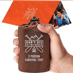 World’s Toughest Ultralight Survival Tent 2 Person Mylar 2 Person, Orange