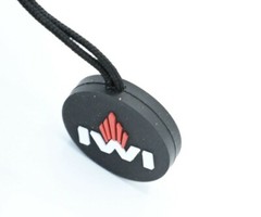IWI ISRAELI WEAPONS INDUSTRIES ZIPPER PULL/ZIPPER TAB HK PVC PROMO LOGO OEM IWI