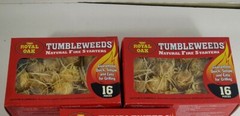 Lot Of 4 Royal Oak Tumbleweeds Natural Fire Starters ( 16 Pieces each. 64 total)