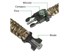 Klarus 5-in-1 Paracord Survival Multi-Tool, Compass, Whistle, Flint