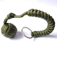 Paracord Monkey Fist Style Keychain Outdoor Hiking Accessory