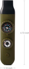 7-in-1 Survival Whistle: Compass, Thermometer, LED, Magnifier, Reflector