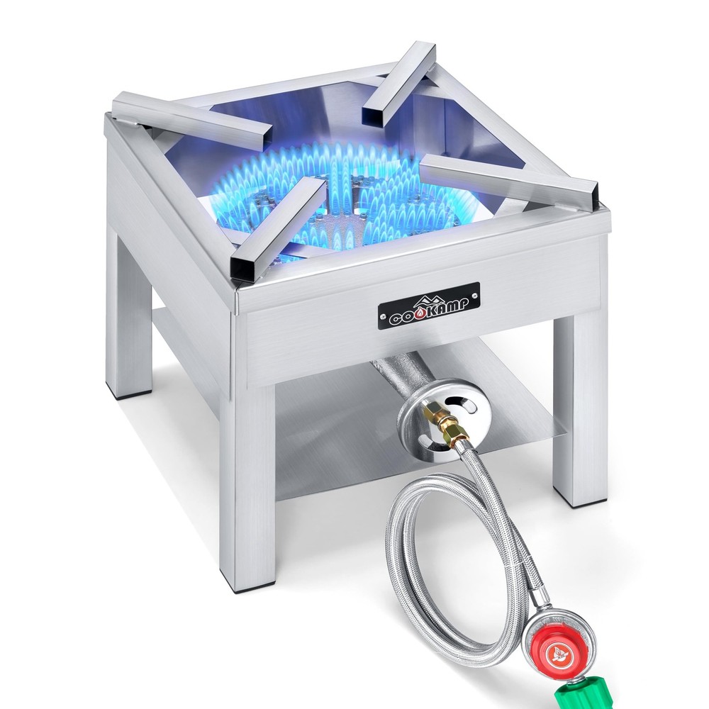 Stainless Steel Burner Propane Burner, 260,000BTU High Pressure Outdoor Propa…