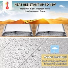8 Pack Emergency BLANKET Thermal Survival Safety Insulating Mylar Heat 84″ X52″