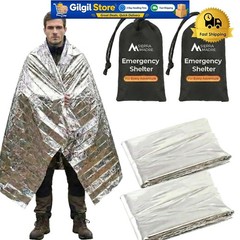 Thermal Survival Blanket Set – Waterproof Mylar Design with Heat Retention