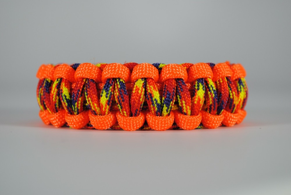 550 Paracord Survival Bracelet Cobra Orange/Phoenix Sunrise «Made in the USA»