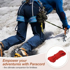 650 Paracord 49 Feet 4mm 9 Strand Parachutes Cord Spool Red
