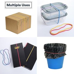 Large Rubber Bands, 100 Pack, Assorted Colors, Bulk, Extra Long 7 Inch Office…
