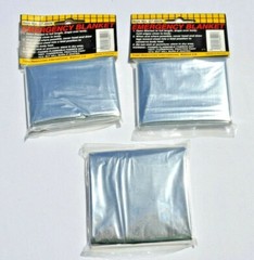 NEW EMERGENCY BLANKETS 2@56″ x 84″ 1@52″x84″ SILVER REFLECTIVE THERMAL LOT OF 3