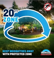Thermacell Mosquito Repeller E-Series Rechargeable with 20′ Mosquito Protection