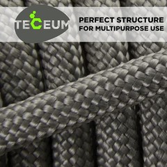 Teceum Paracord Type Iii 550 Dark Grey 100 Ft 4Mm Tactical Rope Mil-Spec