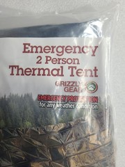Camerons Grizzly Gear Emergency 2 Person Thermal Tent 8′ X 3′