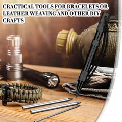 Paracord Knotters Tool Marlin Spike with 3 Pieces FID Black