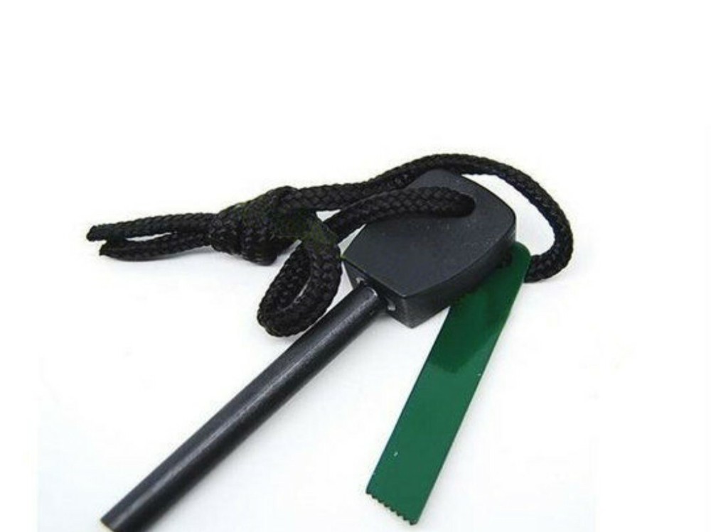 2 Fire Steel Sets For Emergency Camping Survival Magnesium Torch Flint