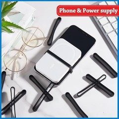 Shappy 36 Pieces 3 Inches Silicone Rubber Bands Elastic Wrapping Black