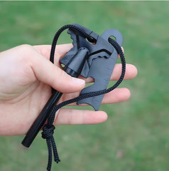 6pc Fire Starter Flint Steel Striker Survival Kit Ultimate Camping Outdoor Tool