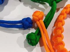 3 Pack Mad Max Style Adjustable Paracord Bracelets 7.5″ Diamond Knott. Blue