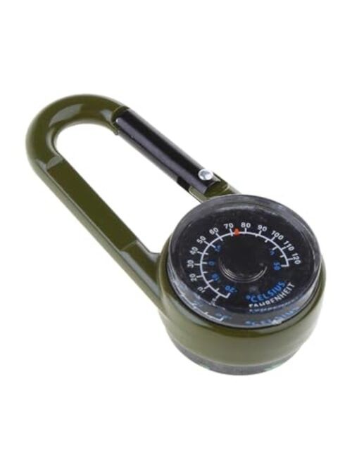 Outdoor Multifunctional Carabiner Clip with Thermometer Compass Dual Display