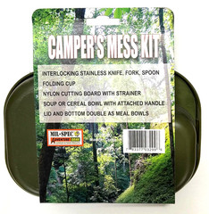 Mil-Spec Survival / Campers Loaded Mess Kit Military Style Everything Need New