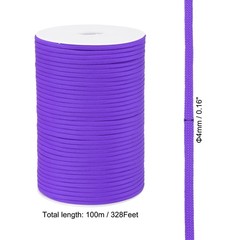 328FT 550 Paracord,4mm 7 Strand Parachutes Cord Spool,Purple