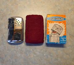 Vintage Silver Metal Catalytic Hand Warmer Reusable w/ Pouch & Box MPN 501