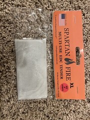 2 Go Prepared Survival Spartan Fire EDC Tinder Packs. Wallet And XL
