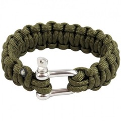 Paracord Bracelet D Ring Black/Olive