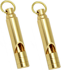 Brass Metal Emergency Whistles – 2 Pcs Adults/Kids Outdoor Loud Sound SOS Sur…