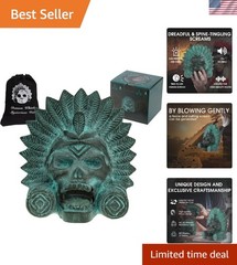 Chilling Aztec Death Whistle – 126 Decibels for Self-Defense & Unique Gifting