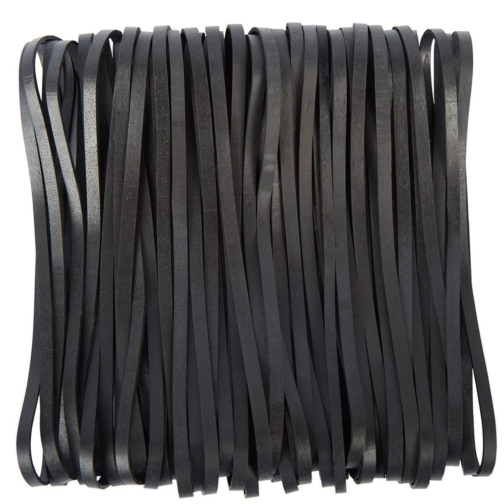 AMUU Rubber Bands Large Black 50 Pack 8inches Rubbers 50 PACK, 50
