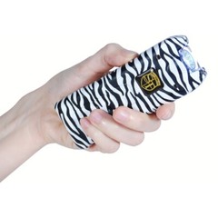 Multiguard 80 mill volt Stun Gun Rechargeable LED Flashlight 120 DB alarm Zebra