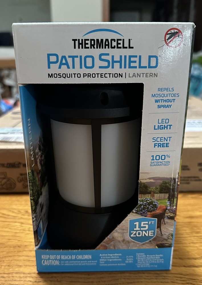 Thermacell Mosquito Repellent Patio Shield Lantern; Includes 12-Hour Refill NEW