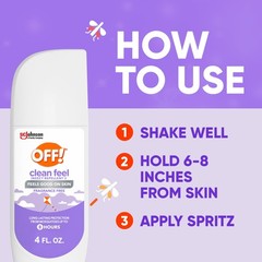 8 Pack OFF! Clean Feel Picaridin Mosquito Repellent Spritz Fragrance Free 4oz