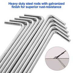 100 Pack Tent Stakes 6-3/4”Galvanized Steel Metal Pegs, Silver