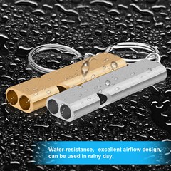 Aluminum Survival Emergency 120db Whistle Keychain Camping Hiking Outdoor SOS