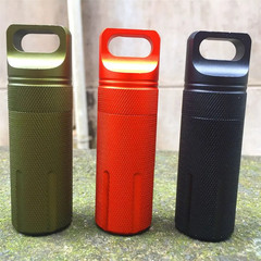 Colorful Aluminum Waterproof EDC Sealed Bottle Survival Storage Box Outdoor Port