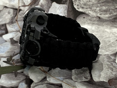 Gray 50mm Digital Watch with Black Adjustable Paracord Strap 7 -7.5″ Wrists LAST
