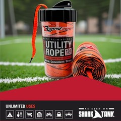Compact 120ft Orange Paracord with Non-Tangle Canister – Perfect for Outdoor Use