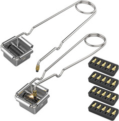 Single Flint Striker Spark Lighter, 2PCS Flint Torch Igniter with 20 Extra Flint
