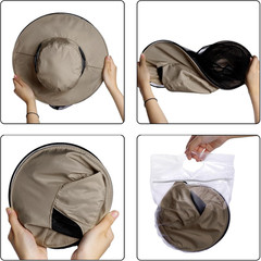2 Pack Mosquito Head Net Hat Sun Hat Garden Bug Hat with Hidden Net Mesh for Out