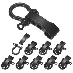 Paracord Bracelet Shackle Buckle [PCS] – Adjustable Metal O Bow 10 Black