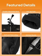 Cauasock Heated Gloves Rechargeable Heated Gloves For Men Women Waterproof
